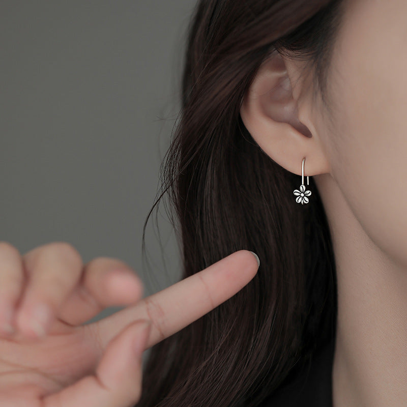 One Thought 925 Sterling Silver Flower Earrings For Women