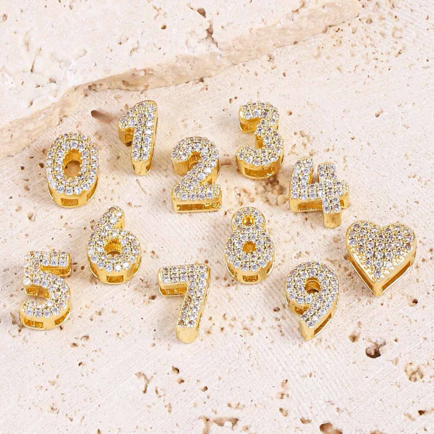 Personalized Creative Digital Love Heart Bracelet Accessories Pendant