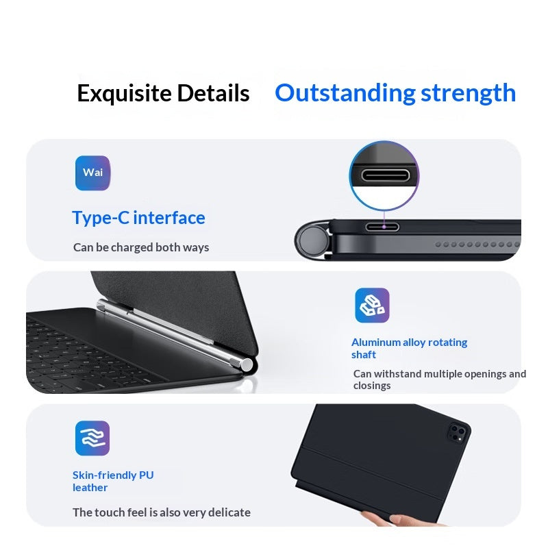 Magic Keyboard Air 67 Protective Case Pro 11 Magnetic Detachable Bluetooth Keyboard
