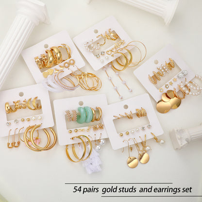 Square Geometric Hoop Earring Set