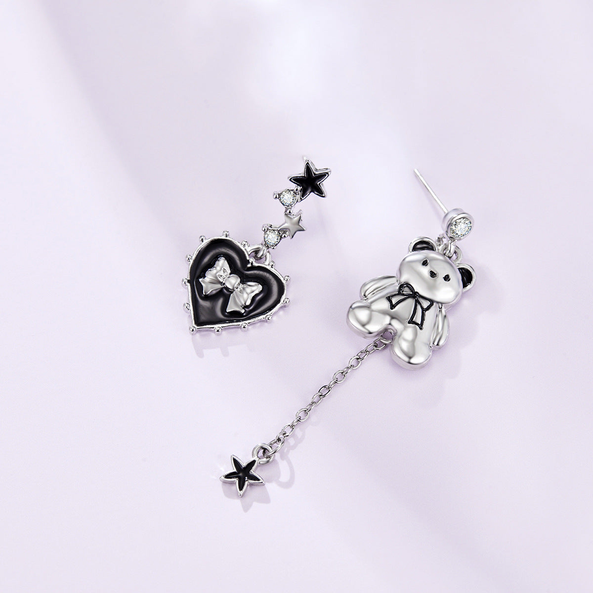 Sophisticated Asymmetrical Bear Earrings For Women