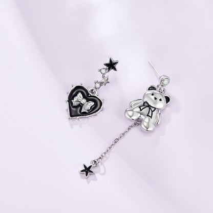 Sophisticated Asymmetrical Bear Earrings For Women
