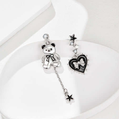 Sophisticated Asymmetrical Bear Earrings For Women