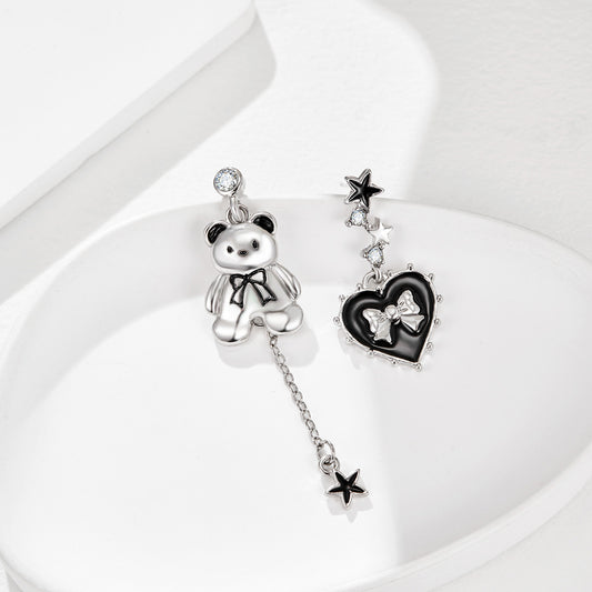 Sophisticated Asymmetrical Bear Earrings For Women