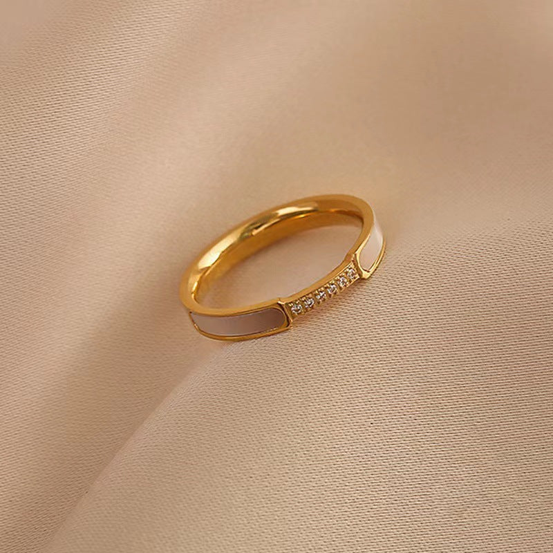 Japanese-style Subtly Luxurious Versatile Titanium Steel Ring