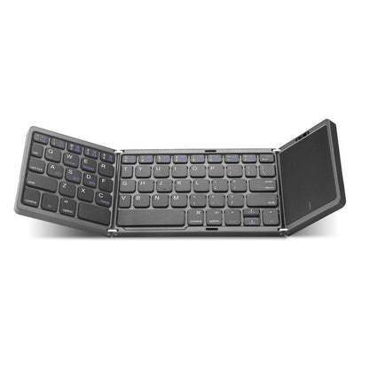 Three Folding Wireless Bluetooth Keyboard Touch Pad Mobile Phone Tablet Notebook