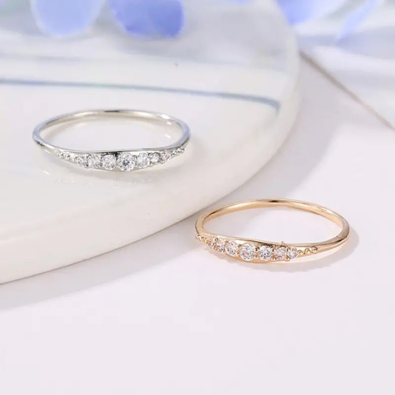 Womens Minimalist Zircon Fashion Ring Trendy And Stylish