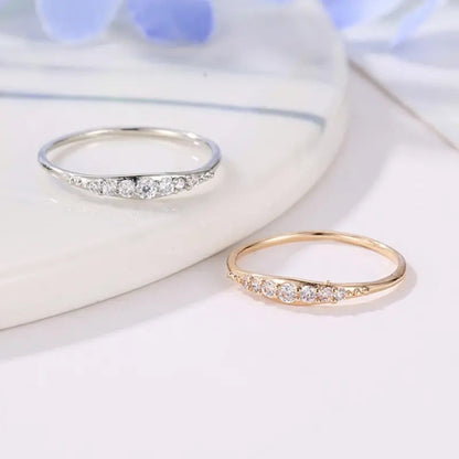 Womens Minimalist Zircon Fashion Ring Trendy And Stylish