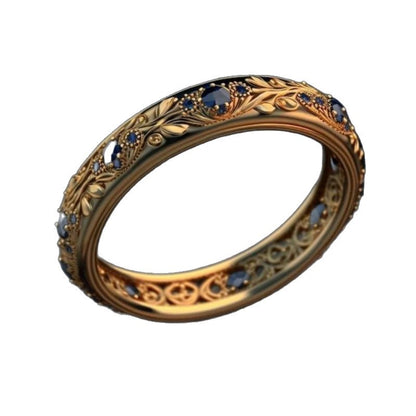 Gold Plated Royal Blue High-End Ring