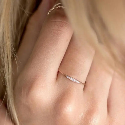 Womens Minimalist Zircon Fashion Ring Trendy And Stylish