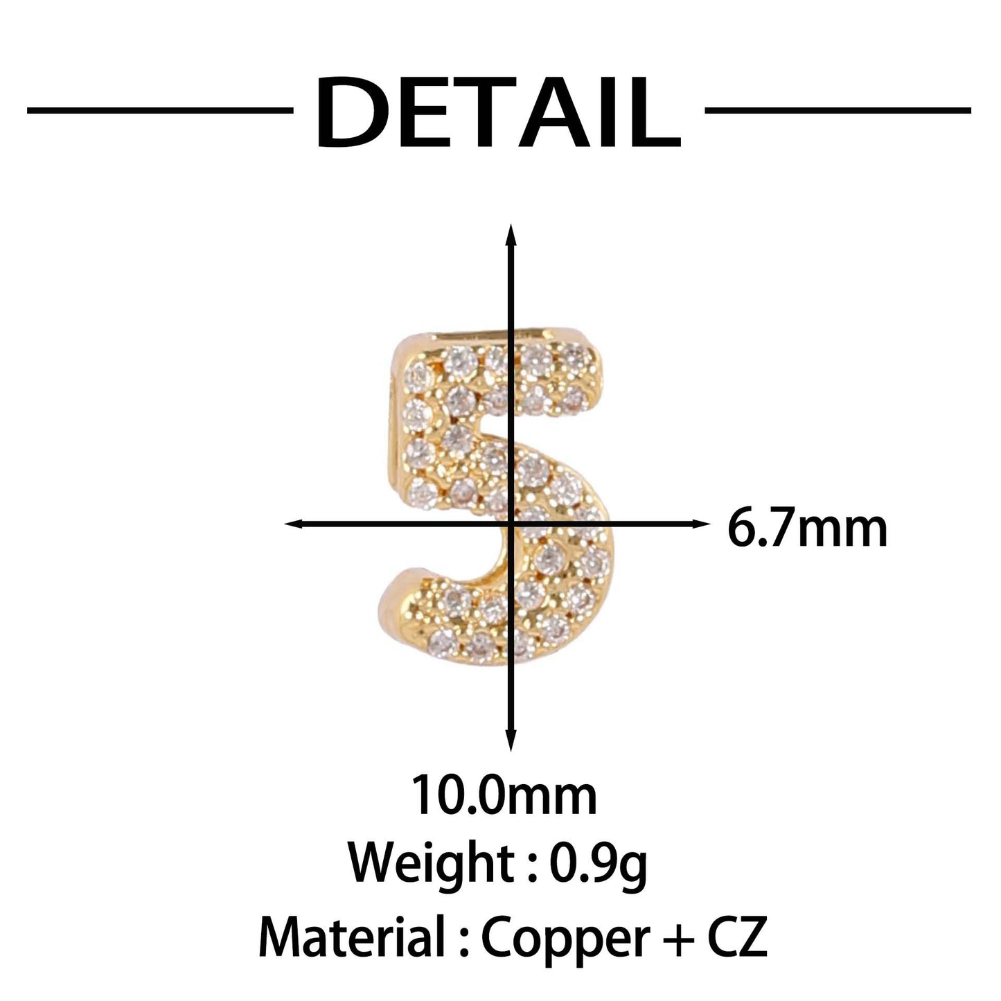 Personalized Creative Digital Love Heart Bracelet Accessories Pendant