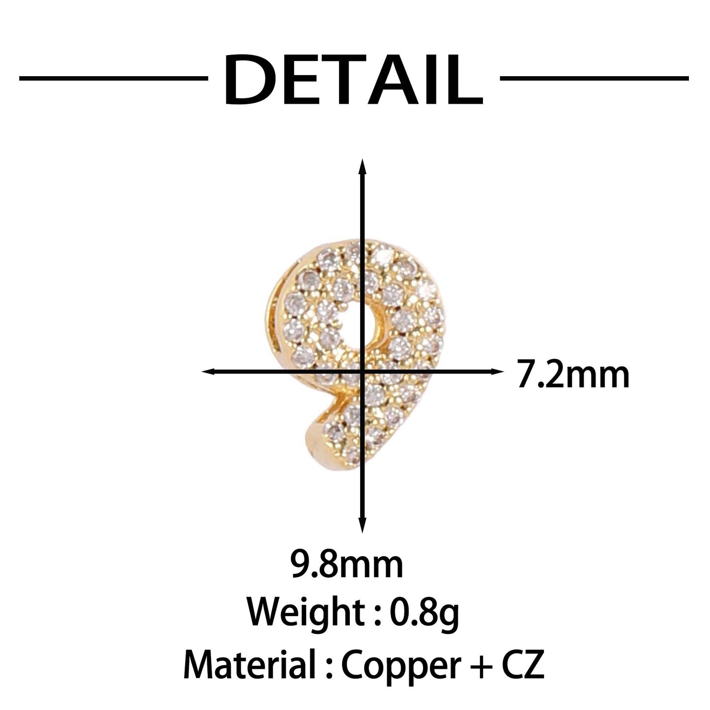 Personalized Creative Digital Love Heart Bracelet Accessories Pendant