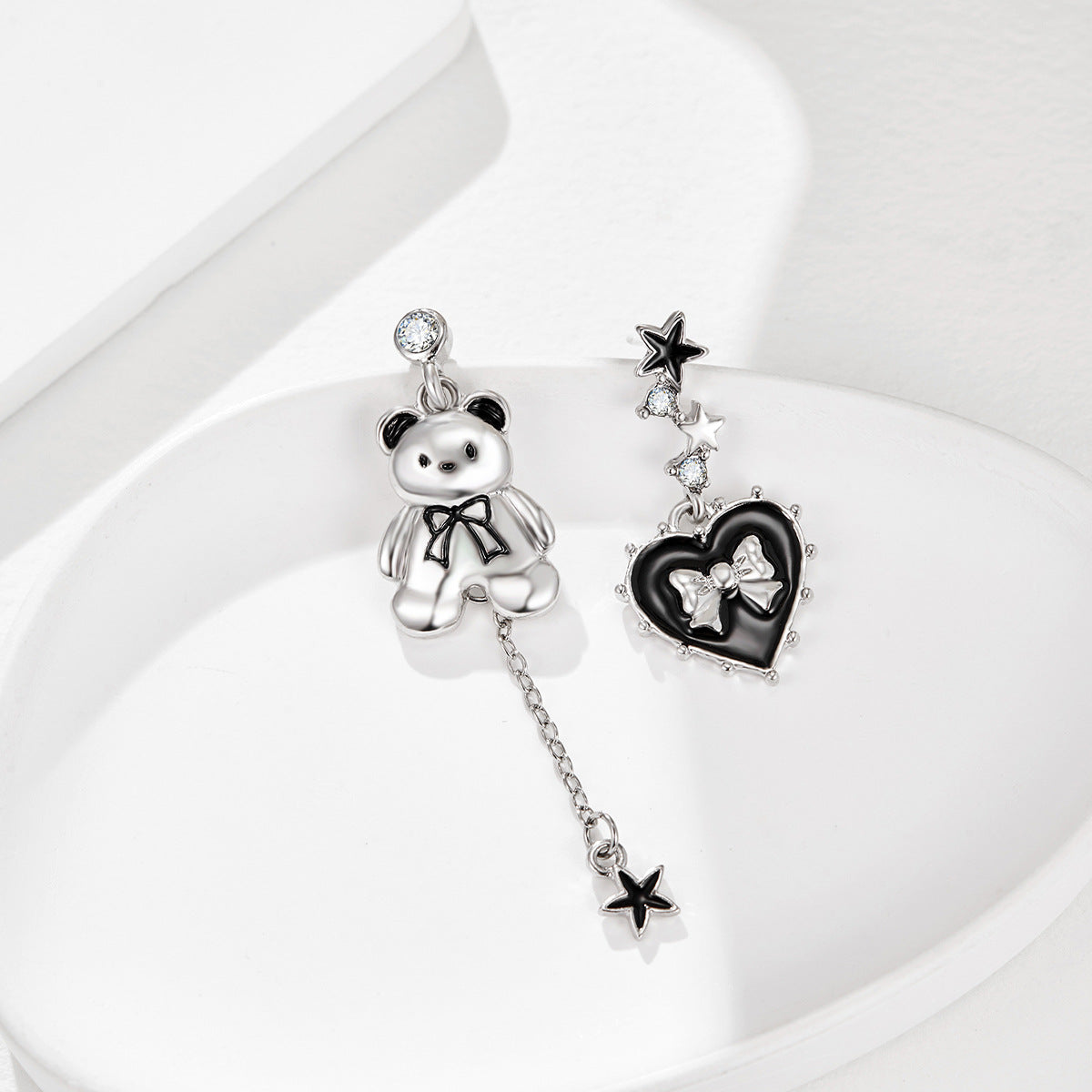 Sophisticated Asymmetrical Bear Earrings For Women