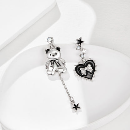 Sophisticated Asymmetrical Bear Earrings For Women