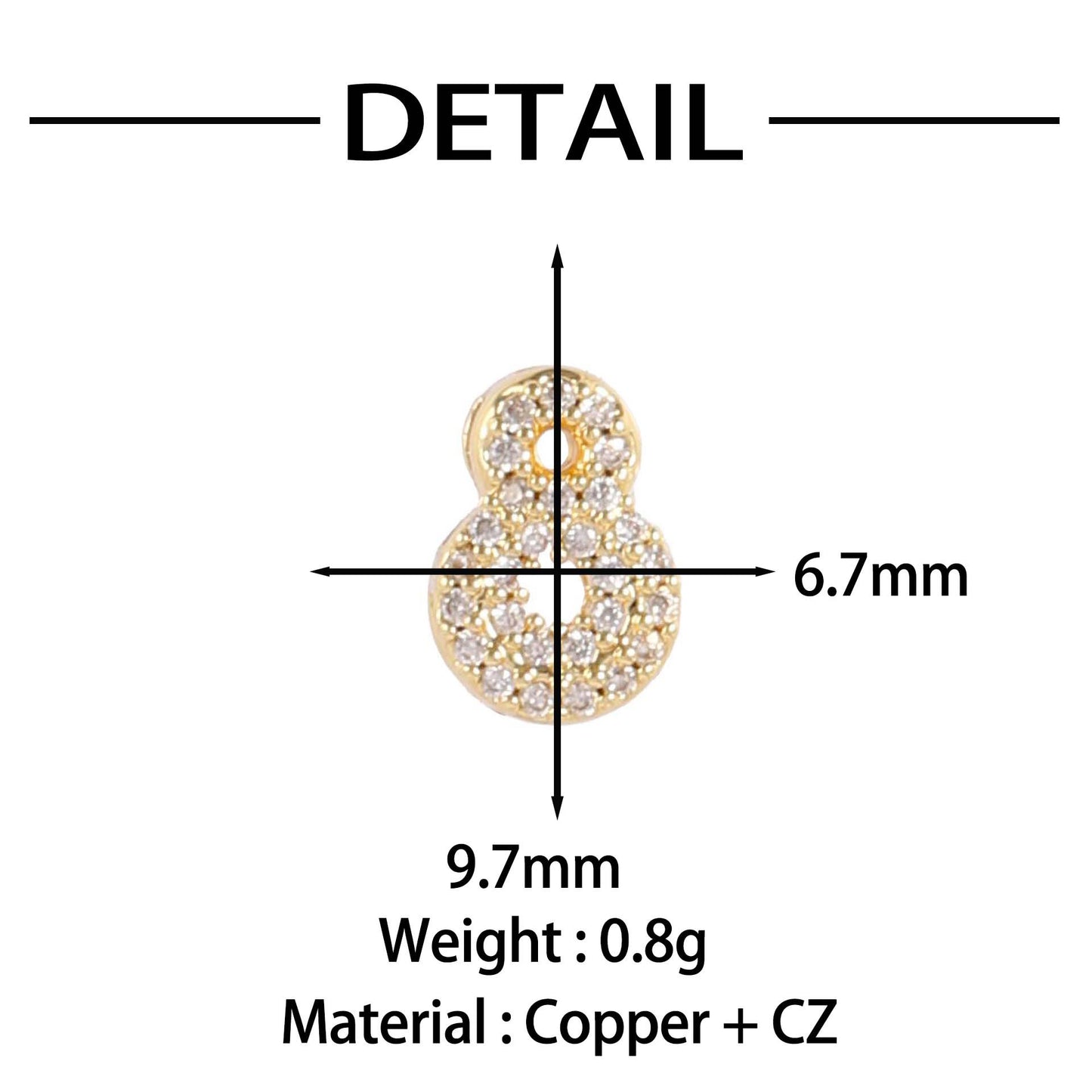 Personalized Creative Digital Love Heart Bracelet Accessories Pendant