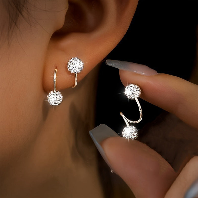 Sleek, Sophisticated Double-headed Screw Stud Earrings