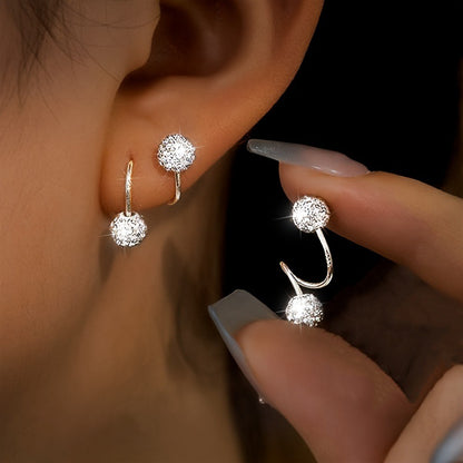 Sleek, Sophisticated Double-headed Screw Stud Earrings