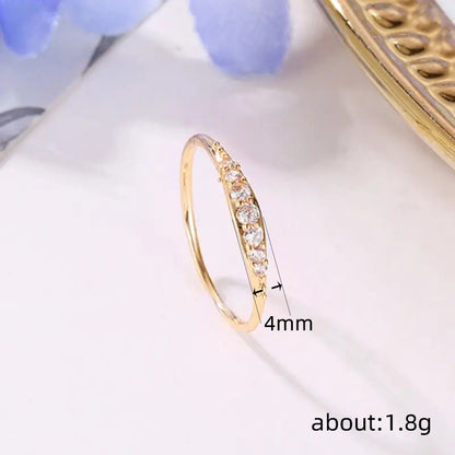 Womens Minimalist Zircon Fashion Ring Trendy And Stylish