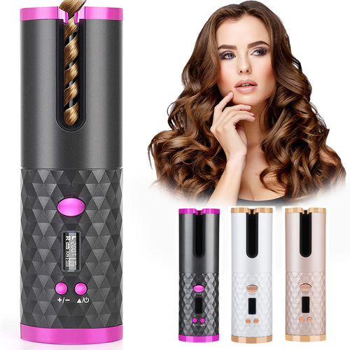 Cordless Automatic Curler with LCD Display