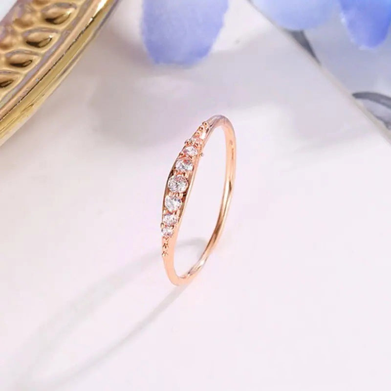 Womens Minimalist Zircon Fashion Ring Trendy And Stylish