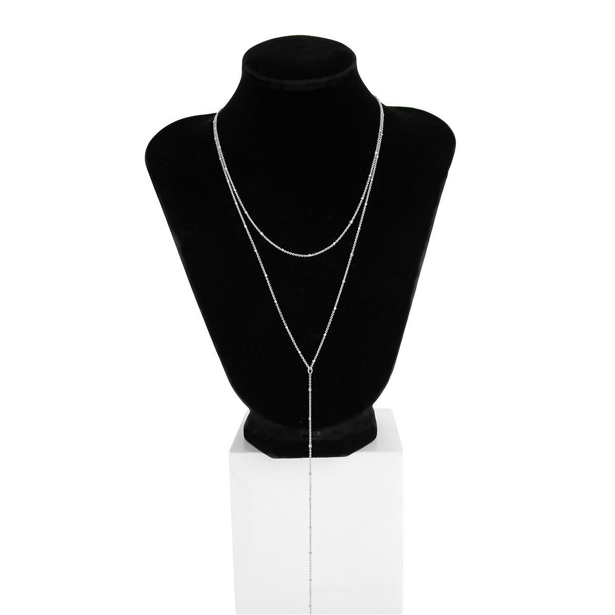 Plum Blossom Y-Shaped Necklace Pearl Necklace Simple And Stylish For Women