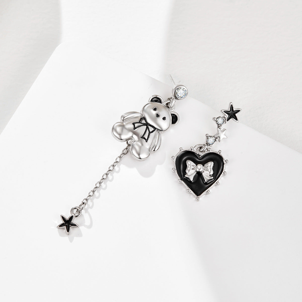 Sophisticated Asymmetrical Bear Earrings For Women